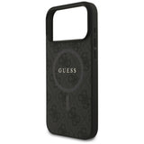 Husa pentru iPhone 17 Pro Max, Guess 4G Ring Classic Logo MagSafe (GUHMP17XG4GFRK), negru