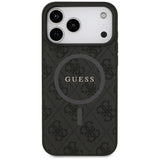 Husa pentru iPhone 17 Pro Max, Guess 4G Ring Classic Logo MagSafe (GUHMP17XG4GFRK), negru