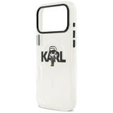 Husa pentru iPhone 17 Pro Max, Karl Lagerfeld IML MagSafe Sketch Logo (KLHMP17XHGKIGKBT), transparenta