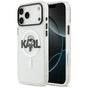 Husa pentru iPhone 17 Pro Max, Karl Lagerfeld IML MagSafe Sketch Logo (KLHMP17XHGKIGKBT), transparenta