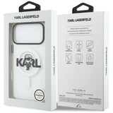 Husa pentru iPhone 17 Pro Max, Karl Lagerfeld IML MagSafe Sketch Logo (KLHMP17XHGKIGKBT), transparenta