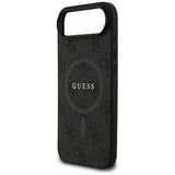 Husa pentru iPhone 17 Air, Guess 4G Ring Classic Logo MagSafe (GUHMP17MG4GFRK), negru