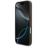 Husa pentru iPhone 17, Guess 4G Ring Classic Logo MagSafe (GUHMP17SG4GFRW), maro