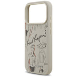 Husa pentru iPhone 17 Pro, Karl Lagerfeld Hardcase Grained Pattern Logo (KLHMP17LPGGRMPKG), gri