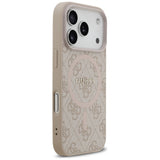 Husa pentru iPhone 17 Pro Max, Guess 4G Ring Classic Logo MagSafe (GUHMP17XG4GFRP), roz