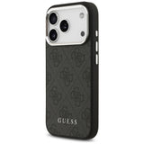 Husa pentru iPhone 17 Pro, Guess Hardcase 4G Classic Logo MagSafe (GUHMP17LP4GSSMCK), negru