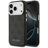 Husa pentru iPhone 17 Pro, Guess Hardcase 4G Classic Logo MagSafe (GUHMP17LP4GSSMCK), negru