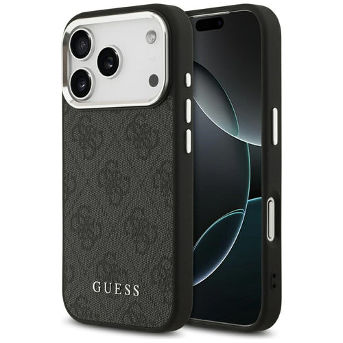 Husa pentru iPhone 17 Pro, Guess Hardcase 4G Classic Logo MagSafe (GUHMP17LP4GSSMCK), negru