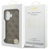 Husa pentru iPhone 17, Guess Hardcase 4G Classic Logo MagSafe (GUHMP17SP4GSSMCW), maro