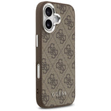 Husa pentru iPhone 17, Guess Hardcase 4G Classic Logo MagSafe (GUHMP17SP4GSSMCW), maro