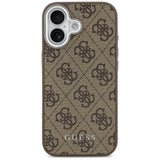 Husa pentru iPhone 17, Guess Hardcase 4G Classic Logo MagSafe (GUHMP17SP4GSSMCW), maro