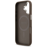 Husa pentru iPhone 17, Guess Hardcase 4G Classic Logo MagSafe (GUHMP17SP4GSSMCW), maro