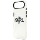 Husa pentru iPhone 17 Air, Karl Lagerfeld IML MagSafe Sketch Logo (KLHMP17MHGKIGKBT), transparenta