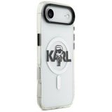 Husa pentru iPhone 17 Air, Karl Lagerfeld IML MagSafe Sketch Logo (KLHMP17MHGKIGKBT), transparenta