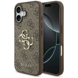 Husa pentru iPhone 17, Guess Hardcase 4G Big Logo (GUHCP17S4GMGBR), maro