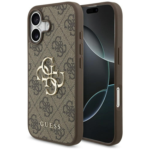 Husa pentru iPhone 17, Guess Hardcase 4G Big Logo (GUHCP17S4GMGBR), maro