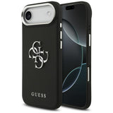 Husa pentru iPhone 17 Air, Guess Hardcase 4G Grained Big and Classic Logo (GUHCP17MPG4SMCEK), negru