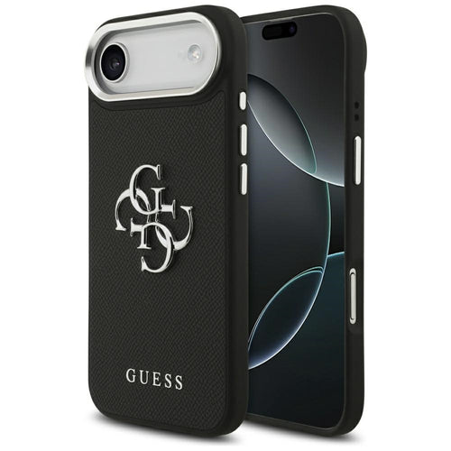 Husa pentru iPhone 17 Air, Guess Hardcase 4G Grained Big and Classic Logo (GUHCP17MPG4SMCEK), negru