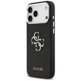 Husa pentru iPhone 17 Pro Max, Guess Hardcase 4G Grained Big and Classic Logo (GUHCP17XPG4SMCEK), negru