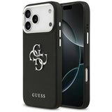 Husa pentru iPhone 17 Pro Max, Guess Hardcase 4G Grained Big and Classic Logo (GUHCP17XPG4SMCEK), negru