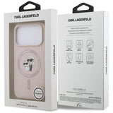 Husa pentru iPhone 17 Pro, Karl Lagerfeld Silicone Ring MagSafe (KLHMP17LSCMKCRHP), roz