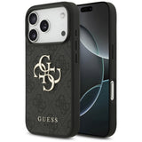 Husa pentru iPhone 17 Pro Max, Guess Hardcase 4G Big Logo (GUHCP17X4GMGGR), negru