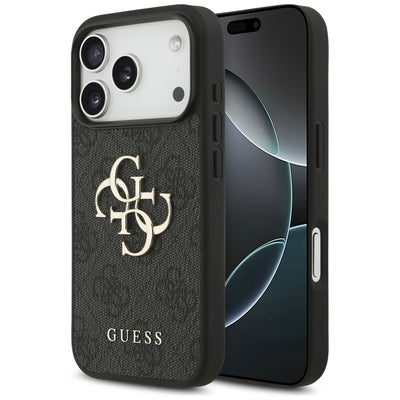 Husa pentru iPhone 17 Pro Max, Guess Hardcase 4G Big Logo (GUHCP17X4GMGGR), negru