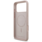 Husa pentru iPhone 17 Pro Max, Karl Lagerfeld Silicone Ring MagSafe (KLHMP17XSCMKCRHP), roz