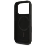 Husa pentru iPhone 17 Pro, Karl Lagerfeld Silicone Ring MagSafe (KLHMP17LSCMKCRHK), negru