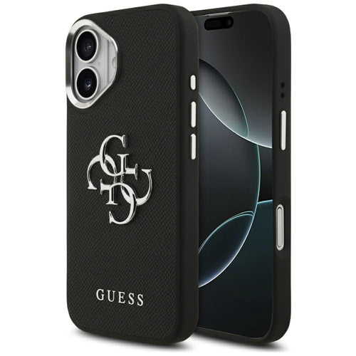 Husa pentru iPhone 17, Guess Hardcase 4G Grained Big and Classic Logo (GUHCP17SPG4SMCEK), negru