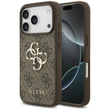 Husa pentru iPhone 17 Pro, Guess Hardcase 4G Big Logo (GUHCP17L4GMGBR), maro