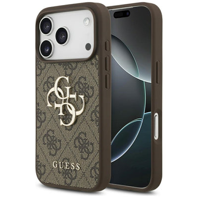 Husa pentru iPhone 17 Pro, Guess Hardcase 4G Big Logo (GUHCP17L4GMGBR), maro