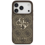 Husa pentru iPhone 17 Pro Max, Guess Hardcase 4G Big Logo (GUHCP17X4GMGBR), maro