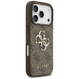 Husa pentru iPhone 17 Pro Max, Guess Hardcase 4G Big Logo (GUHCP17X4GMGBR), maro