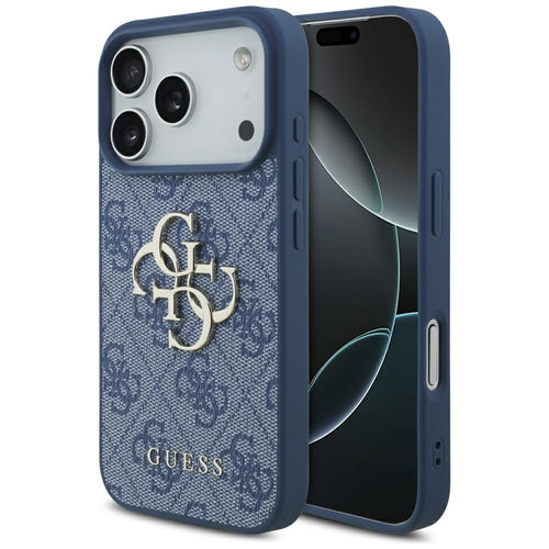 Husa pentru iPhone 17 Pro, Guess Hardcase 4G Big Logo (GUHCP17L4GMGBL), albastru
