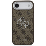 Husa pentru iPhone 17 Air, Guess Hardcase Big 4G Logo Classic Logo (GUHCP17MP4G4SMCW), maro