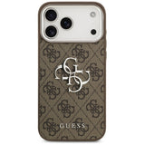 Husa pentru iPhone 17 Pro Max, Guess Hardcase Big 4G Logo Classic Logo (GUHCP17XP4G4SMCW), maro