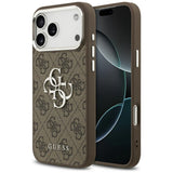 Husa pentru iPhone 17 Pro Max, Guess Hardcase Big 4G Logo Classic Logo (GUHCP17XP4G4SMCW), maro