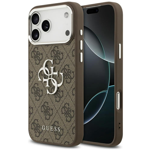 Husa pentru iPhone 17 Pro Max, Guess Hardcase Big 4G Logo Classic Logo (GUHCP17XP4G4SMCW), maro