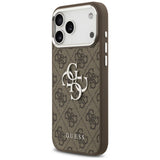 Husa pentru iPhone 17 Pro Max, Guess Hardcase Big 4G Logo Classic Logo (GUHCP17XP4G4SMCW), maro