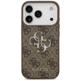 Husa pentru iPhone 17 Pro, Guess Hardcase Big 4G Logo Classic Logo (GUHCP17LP4G4SMCW), maro