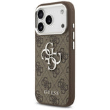 Husa pentru iPhone 17 Pro, Guess Hardcase Big 4G Logo Classic Logo (GUHCP17LP4G4SMCW), maro