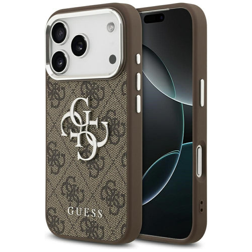 Husa pentru iPhone 17 Pro, Guess Hardcase Big 4G Logo Classic Logo (GUHCP17LP4G4SMCW), maro