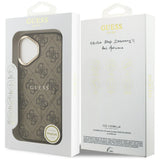 Husa pentru iPhone 17, Guess Hardcase 4G Classic MagSafe (GUHMP17SP4MSEGCW), maro