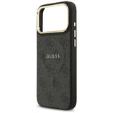 Husa pentru iPhone 17 Pro, Guess Hardcase 4G Classic MagSafe (GUHMP17LP4MSEGCK), negru