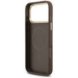 Husa pentru iPhone 17 Pro, Guess Hardcase 4G Classic MagSafe (GUHMP17LP4MSEGCW), maro