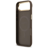Husa pentru iPhone 17 Air, Guess Hardcase 4G Classic MagSafe (GUHMP17MP4MSEGCW), maro
