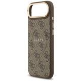Husa pentru iPhone 17 Air, Guess Hardcase 4G Classic MagSafe (GUHMP17MP4MSEGCW), maro