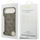 Husa pentru iPhone 17 Air, Guess Hardcase 4G Classic MagSafe (GUHMP17MP4MSEGCW), maro