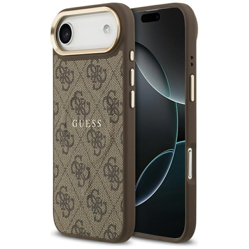 Husa pentru iPhone 17 Air, Guess Hardcase 4G Classic MagSafe (GUHMP17MP4MSEGCW), maro
